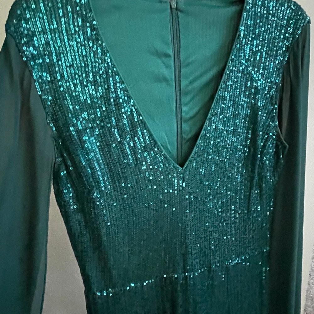 Green sequin disco jumpsuit